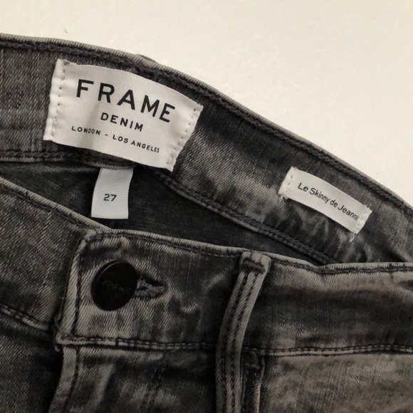 Frame EUC Denim Women Skinny Jeans Acid Gray 27 - Picture 5 of 5